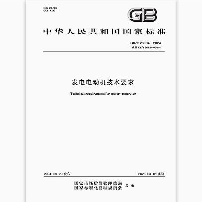 GB/T 20834-2024 发电电动机技术要求
