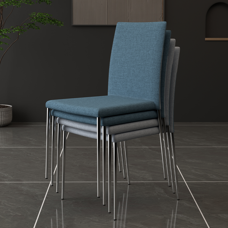 免组装可叠放餐椅布艺可拆清洗