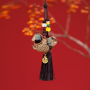 南京云锦研究所博物馆马上有钱挂件包包挂饰新年礼物车载吊坠配饰