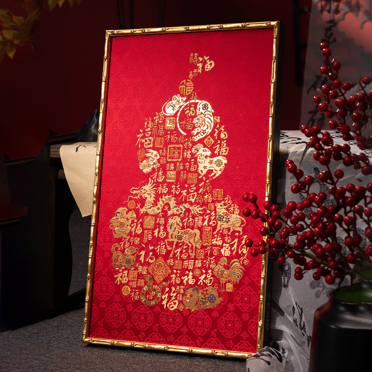 新中式非遗工艺品挂画礼品礼盒