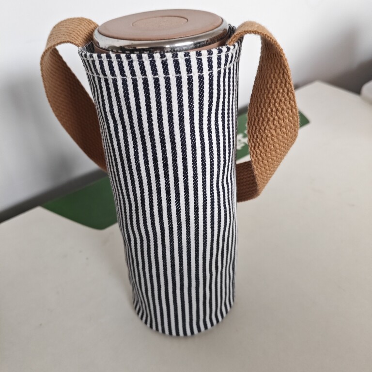 纯手工制作帆布保温水杯套收纳袋通用袋简约手提袋收纳包可定制