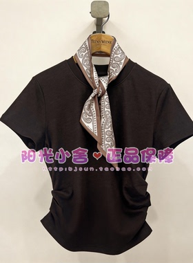 TeenieWeenie小熊26夏腰部抽褶圆领短袖T恤TTRA2625W1K RA2625W1K