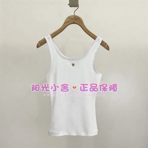TeenieWeenie小熊26夏时尚活力蕾丝边背心TTRN2625CDA RN2625CDA