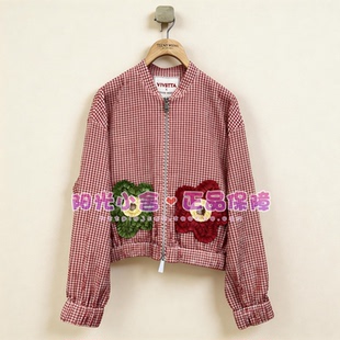 JJ2624W1X TeenieWeenie小熊26夏花朵立领夹克短外套TTJJ2624W1X