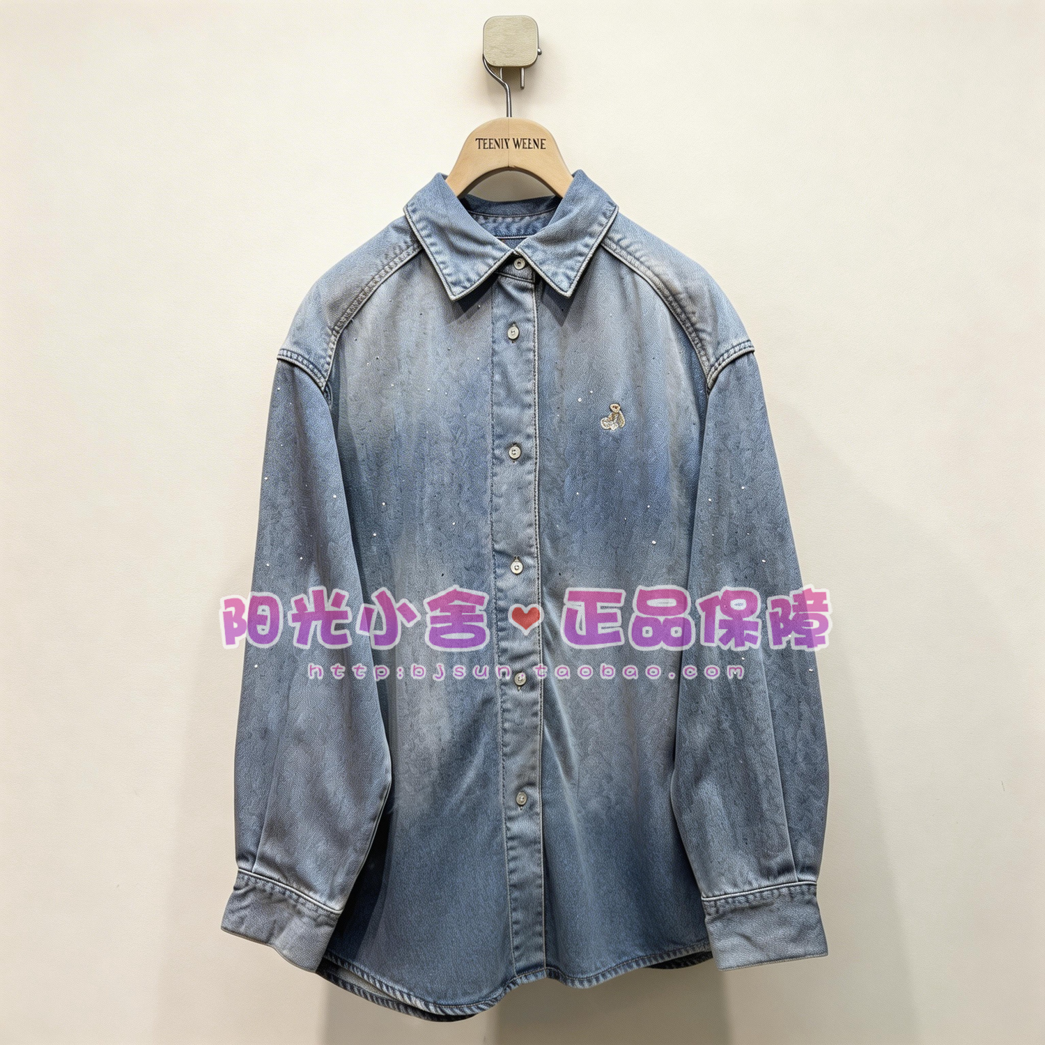 TeenieWeenie小熊26夏简约休闲牛仔衬衫TTYP2623WAB YP2623WAB