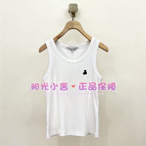 TeenieWeenie小熊26夏基础款无袖圆领背心TTRN2624CPE RN2624CPE