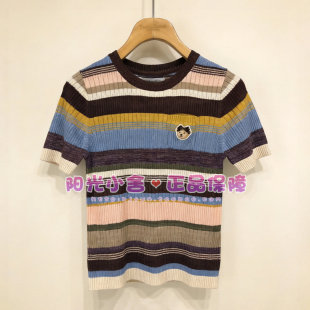 TeenieWeenie小熊26秋条纹针织衫TTKW26A37A230B KW26A37A230B