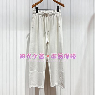 ELAND依恋26冬百搭通勤抽绳宽松阔腿休闲裤EETMG4TB05 TMG4TB05