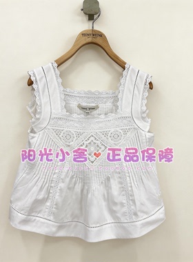 TeenieWeenie小熊26夏少女感蕾丝无袖衬衫TTBA2624W5D BA2624W5D