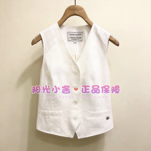 TeenieWeenie小熊26夏通勤复古西装马甲TTVW2624W2B VW2624W2B
