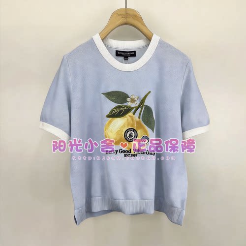 TeenieWeenie小熊26夏休闲重工刺绣针织衫TTKW2665C5B KW2665C5B