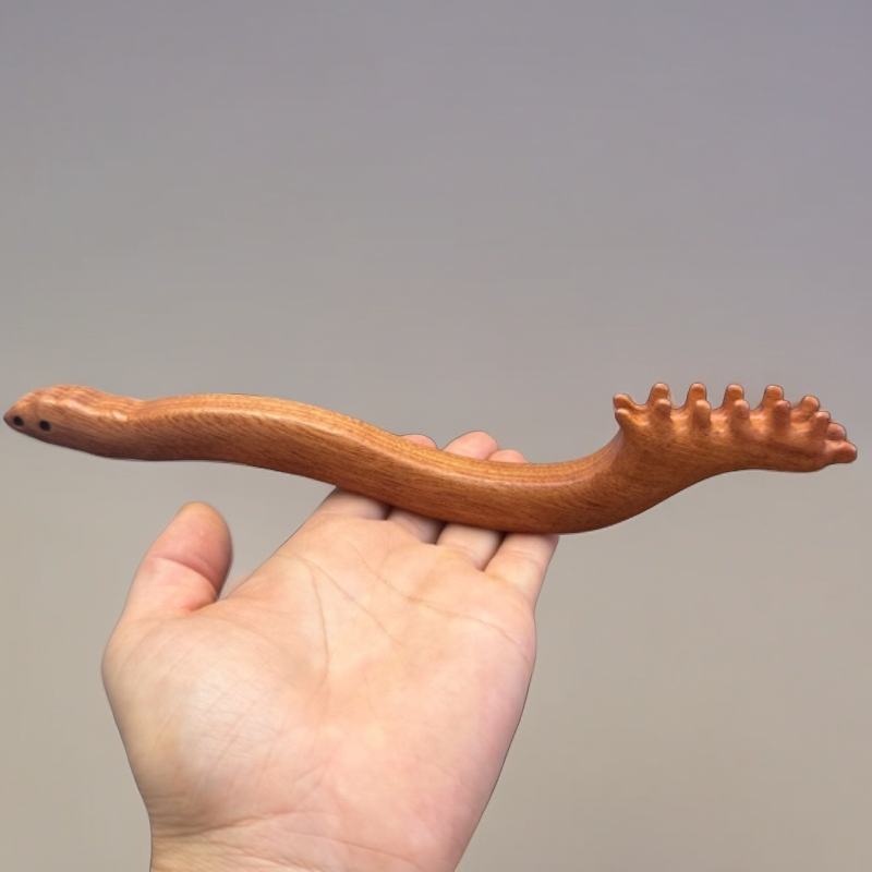 孙善升檀木如意耙疏通经络美容院按磨刮痧板