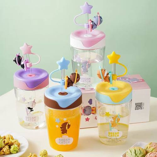 乐扣乐扣吸管水杯塑料少女心儿童