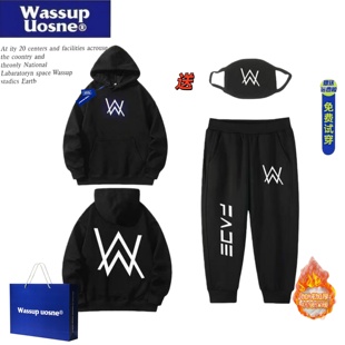 连帽卫衣男童秋冬款 WASSUP联名电音Alan Walker艾伦沃克嘉豪同款