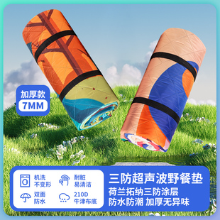 户外超声波野餐垫公园春游草坪沙滩可手提防潮垫露营帐篷防潮垫