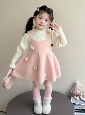 英国KABEI TREE女童连衣裙2026新款春秋季儿童洋气时髦女宝公主裙