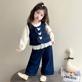 TREE女童春装 牛仔套装 2026新款 英国KABEI 春秋季 儿童宝宝洋气穿搭