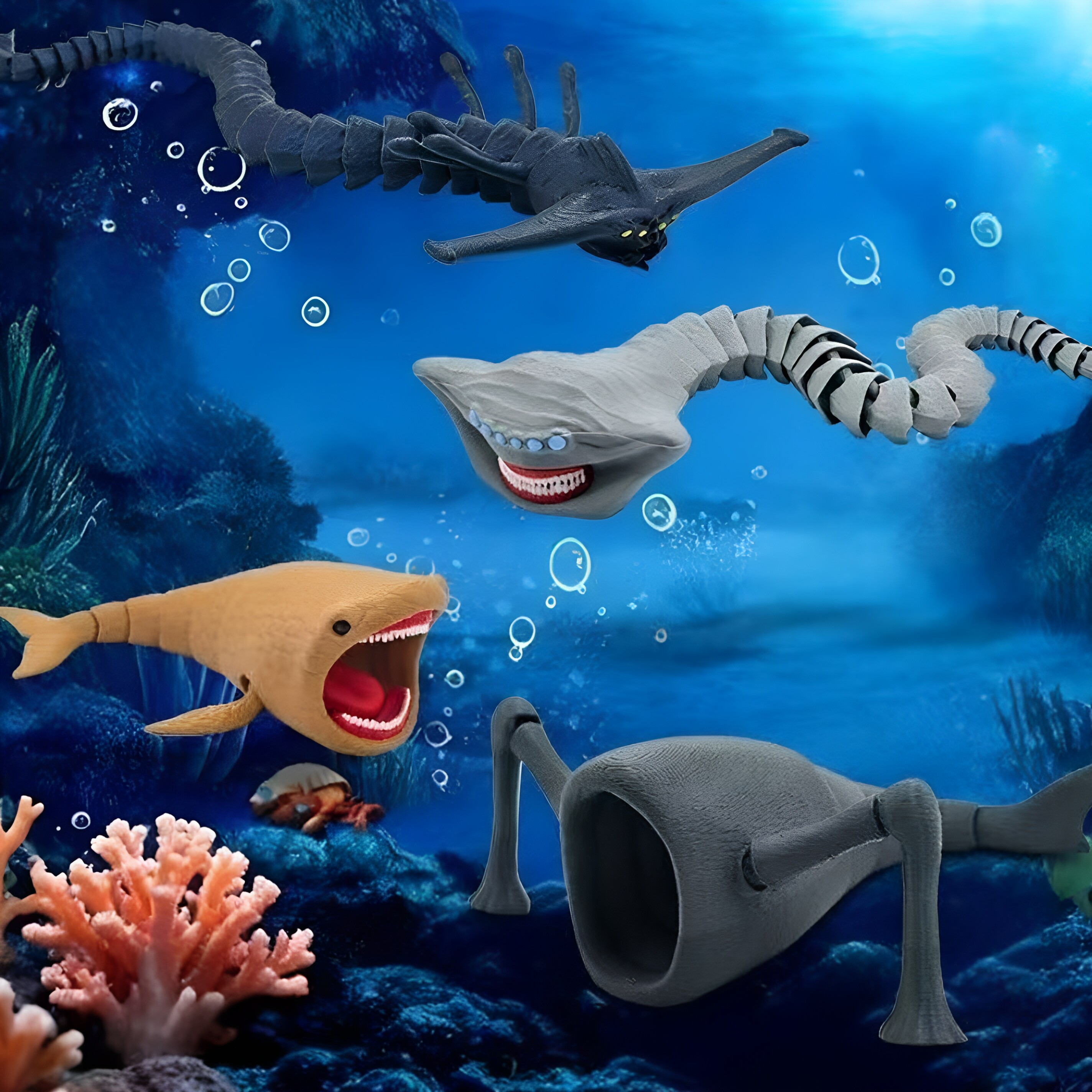食海者玩具模型3D打印深海迷航巨兽海怪玛雅布鲁利维坦怪兽动摆件