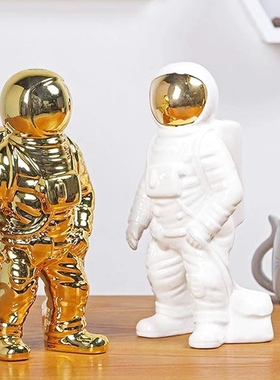 创意北欧ins太空人宇航员插花儿童房摆件家居客厅卧室陶瓷工艺品