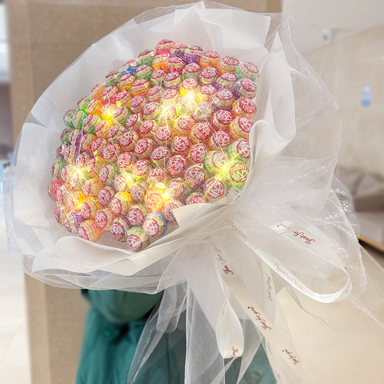 99颗棒棒糖花束情人节送女友中高考成人礼毕业生日礼物520儿童节