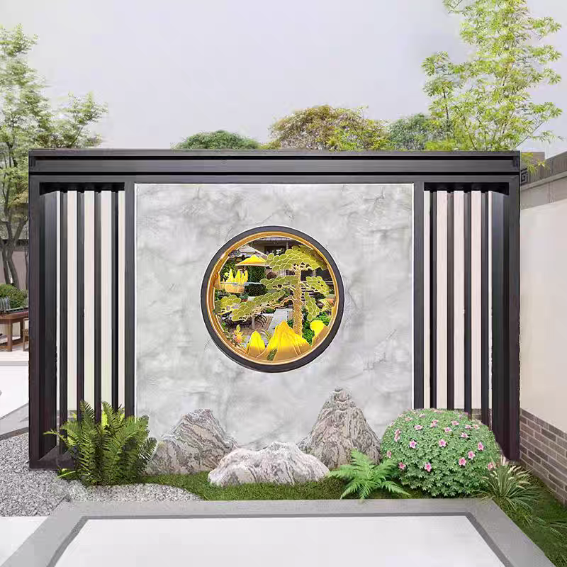 户外迎门影壁墙入户隔断背景屏风