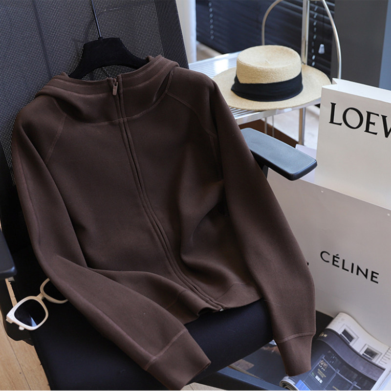 春秋大码开衫减龄内搭外穿帽衫拉链衫连帽卫衣外套男百搭开衫上衣