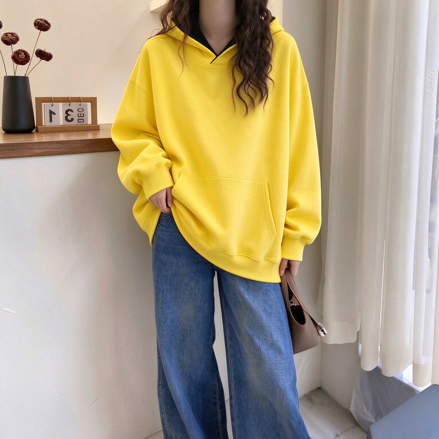 个性百搭连帽卫衣女新款春秋季oversize宽松韩系慵懒大码加绒上衣