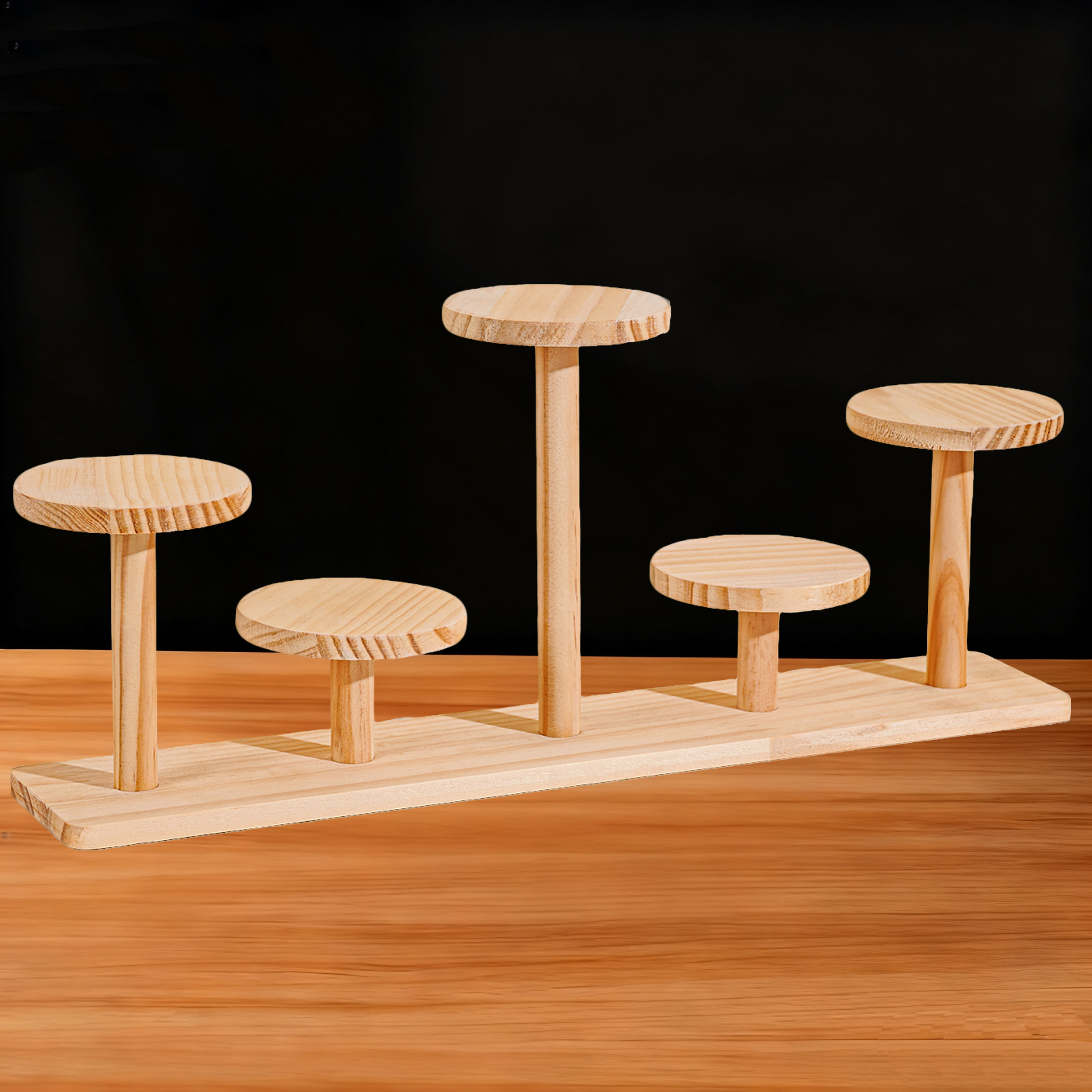 创意实木阶梯置物架多肉手办收纳