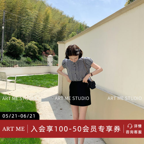 ARTME瓜瓜学院风娃娃领复古衬衫