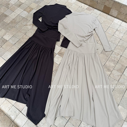 ARTME瓜瓜韩系半高领修身上衣女春通勤百搭T恤打底衫w1896w1-2
