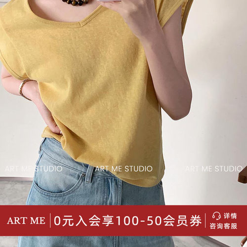 舒适透气高密度纯色基础短袖T恤