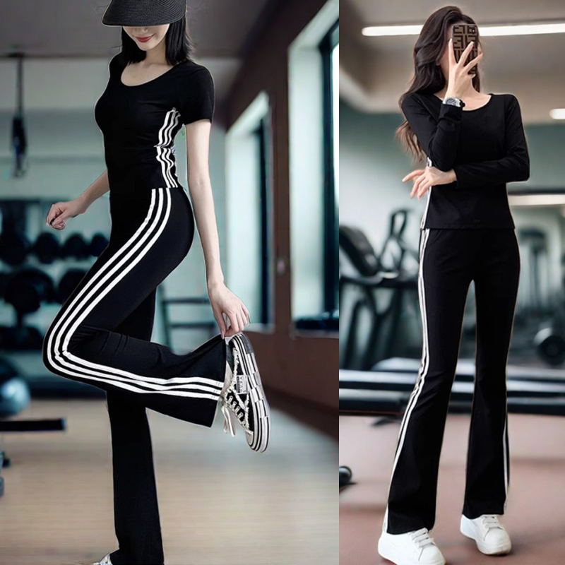 浩舟女跑步健身高弹透气运动套装