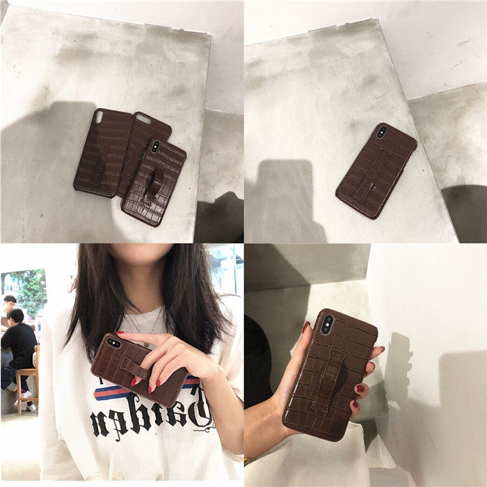 焦糖棕适用iphone11promax手机壳皮质鳄鱼纹7/8plus苹果x保护套硬