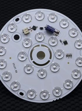 LED透镜光源免驱动灯板108mm白光12W三色北欧吊灯贴片灯芯136灯板