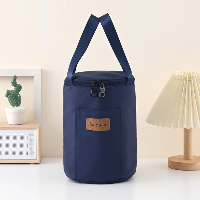 大容量饭盒袋圆形饭桶便当袋保温桶袋子加厚铝箔饭袋焖烧壶饭盒包