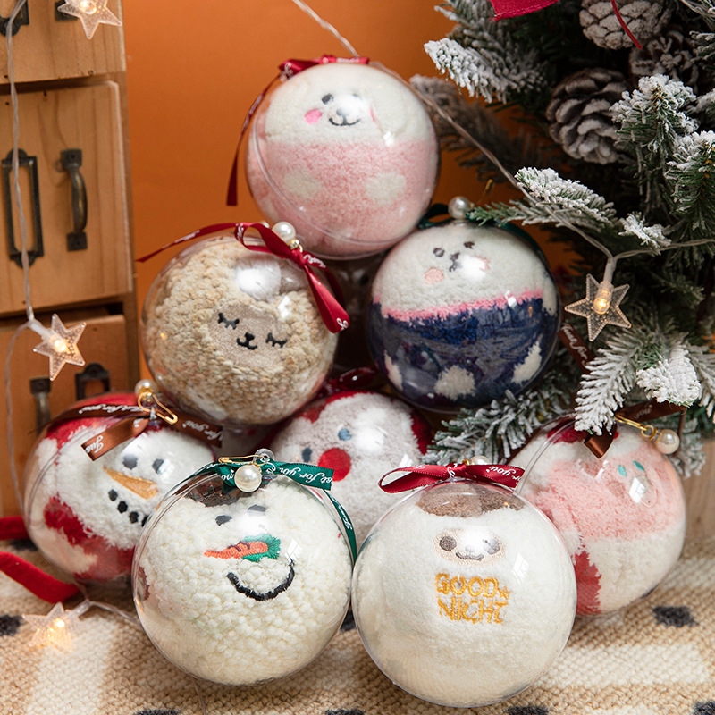 圣诞袜子中筒秋冬男女瑚绒袜圣诞