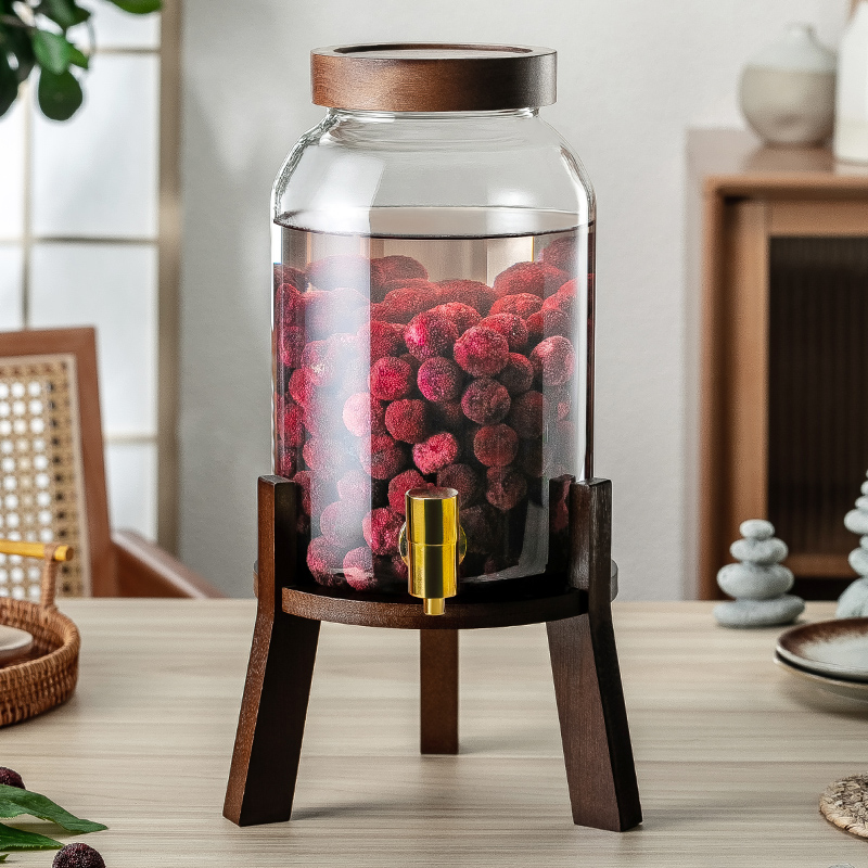 家用带龙头杨梅青梅泡酒玻璃瓶加厚密封罐子果酒桶专用酿酒罐空瓶