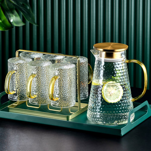 轻奢花草茶壶套装家用具透明加厚