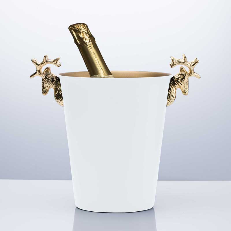 欧式高档不锈钢白金香槟桶红酒冰镇容器家用创意厨房装饰主题餐厅