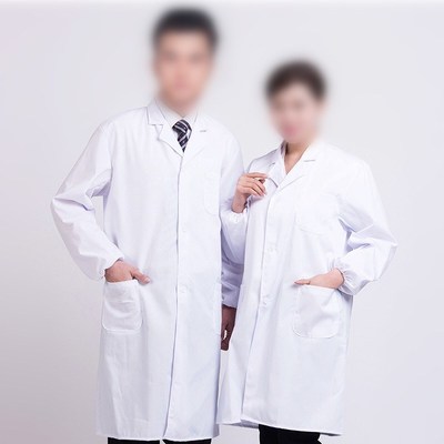 白大褂 白色工作服 的确良白外衣 药店美容院工作服 包邮