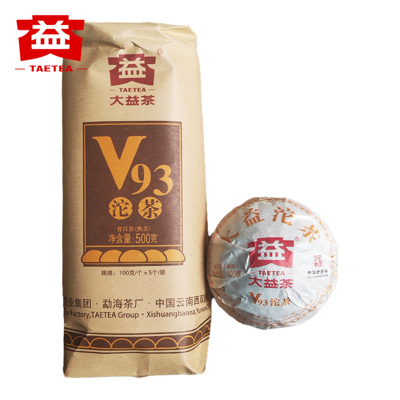 【新品到货】大益普洱茶 2022年2201批 V93沱熟茶100g*5沱/条-封面