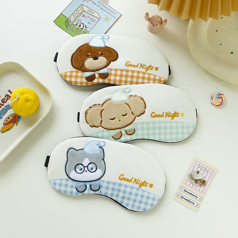 卡通可爱睡眠眼罩专用搞怪冰敷缓解眼疲劳男女学生午休睡觉护眼罩