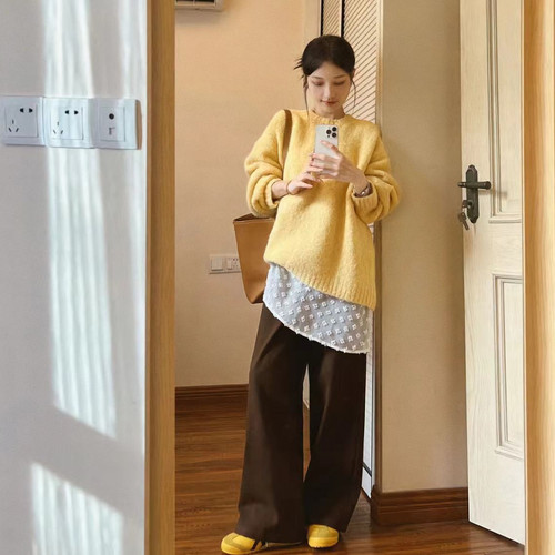 毛衣蕾丝屁帘下摆花边修饰半身裙叠穿裙帘屁帘遮臀遮胯刺绣短裙女