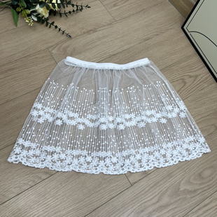 满天星短裙新款 蕾丝百搭打底透视半身裙衬裙单层秋冬下摆裙子屁股