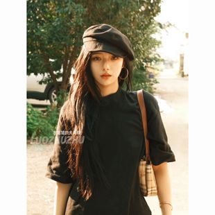 罗猪猪原版博主本人款！小众云朵八角帽女宽檐大头围显脸小复古贝