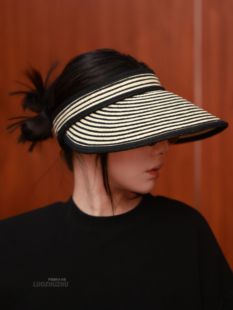 罗猪猪/【极简达人】「可折叠」空顶草帽大帽檐防晒帽遮阳草编