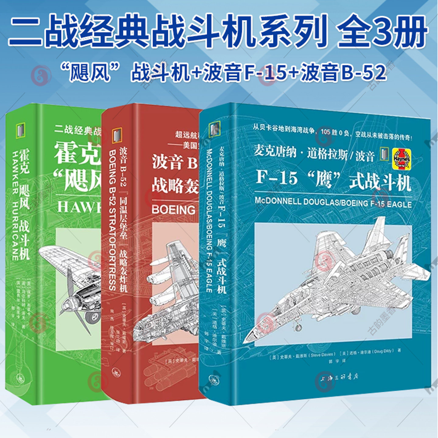 3册】二战经典战斗机系列:霍克“飓风”战斗机+麦克唐纳·道格拉斯波音+波音B-52“同温层堡垒”战略轰炸机 二战经典战机全景呈现