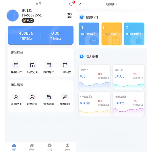 微信微商分销代理商城系统多级下线拿货返利等级定制订货系统源码