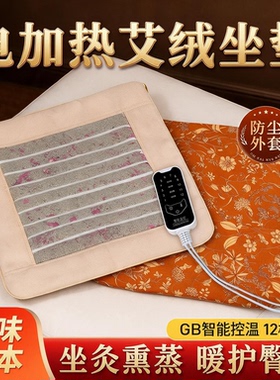 电热艾绒坐垫定时控温艾灸垫可拆洗外套办公久坐臀部热敷艾草坐垫