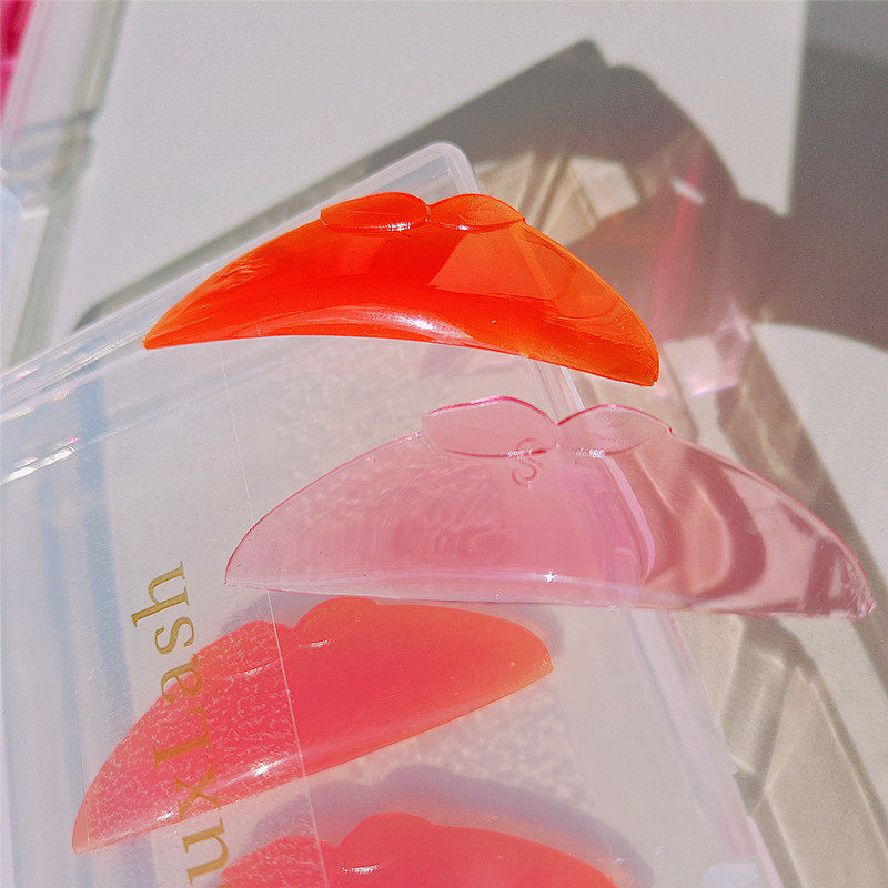 蜜桃色韩国角蛋白烫睫毛卷杠睫毛杠子卷翘翘睫毛垫片硅胶果冻